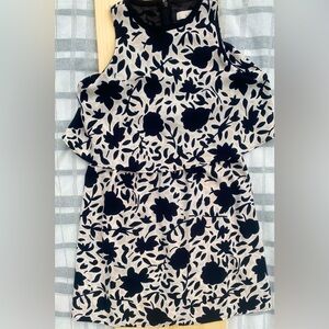 LOFT Floral Swing Dress Cocktail Wedding Guest, church, office  Size 2P